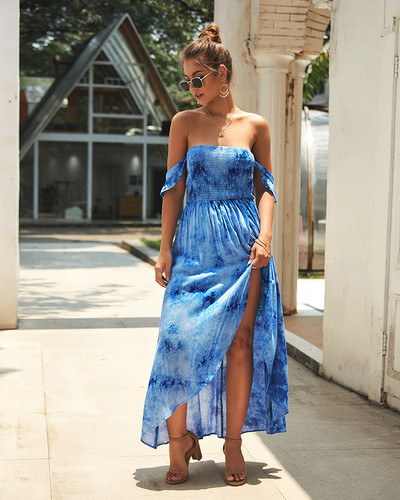 Γυναικείο φόρεμ  ασύμμετρο  μοντέλο σε πολλά χρώματα