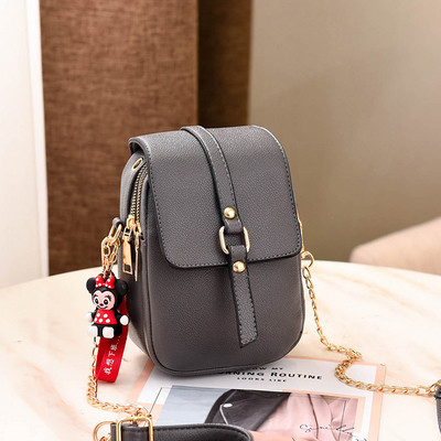 Geanta de dama eleganta cu maner lung si fermoar in mai multe culori