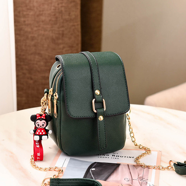 Geanta de dama eleganta cu maner lung si fermoar in mai multe culori