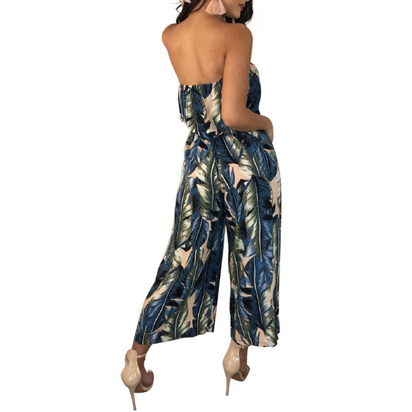 Salopetă de damă elegantă, cu umerii goi și spatele gol