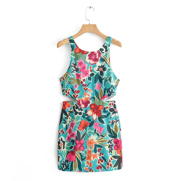 Rochie de damă moale, cu bretele și părți decupate ale taliei