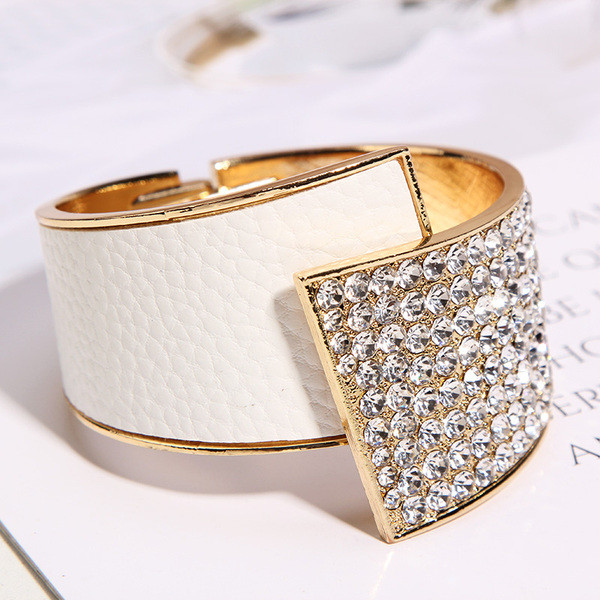 Brățară elegantă de damă în patru culori cu pietre