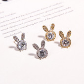 Cercei mici de dama de culoare auriu si argintiu