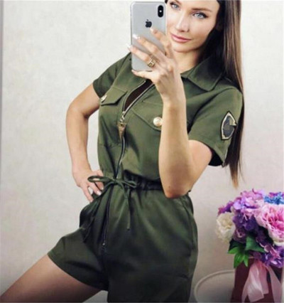 Modern női overall több színben cipzárral