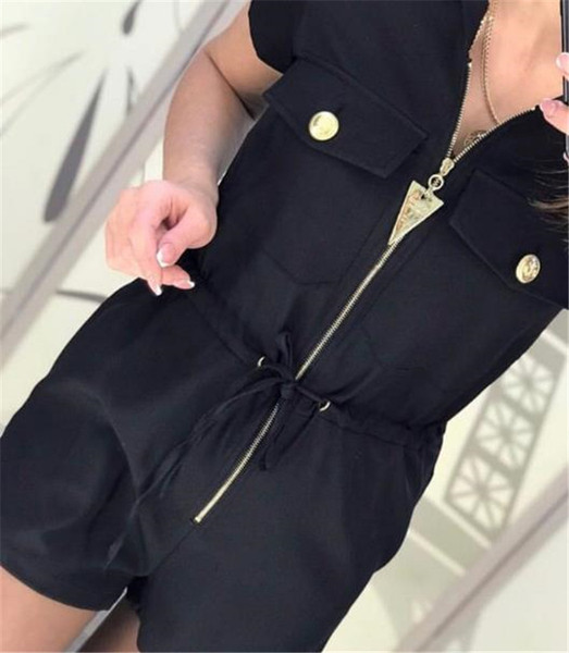 Modern női overall több színben cipzárral