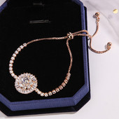 Brățară elegantă de damă din aur și argint