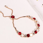 Brățară elegantă de damă în trei culori cu pietre