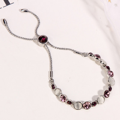 Brățară elegantă de damă în trei culori cu pietre