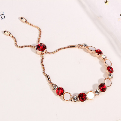 Brățară elegantă de damă în trei culori cu pietre