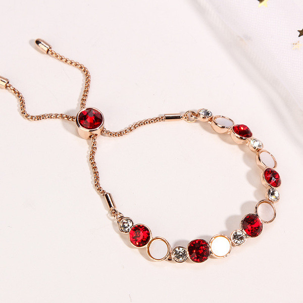 Stílusos női karkötő három színben kövekkel