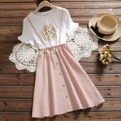 Rochie casual de dama cu maneci scurte in culoarea roz