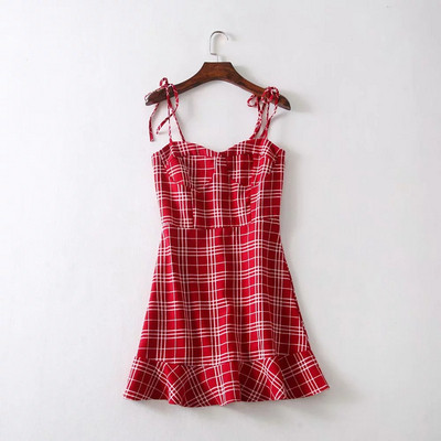 Rochie de vara de dama decupata cu bretele subtiri