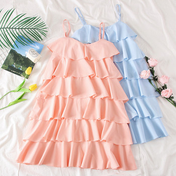 Rochie de dama decupata pe bretele subtiri in mai multe culori