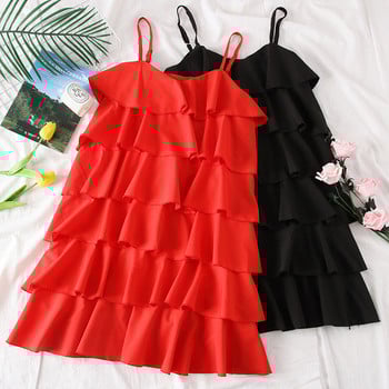 Rochie de dama decupata pe bretele subtiri in mai multe culori