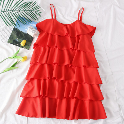 Rochie de dama decupata pe bretele subtiri in mai multe culori