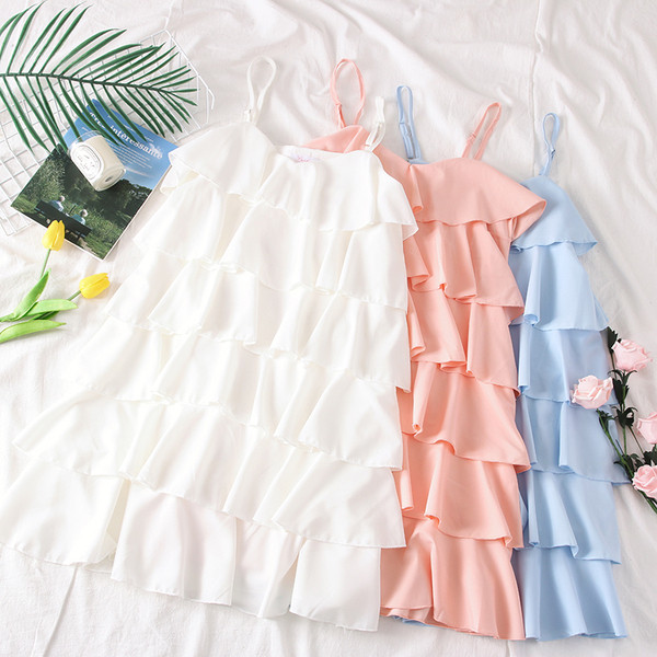 Rochie de dama decupata pe bretele subtiri in mai multe culori