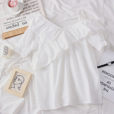 Bluza de dama actuala cu decolteu in V in culorile alb, roz si portocaliu