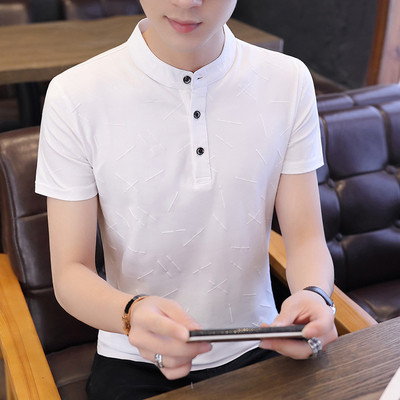 Tricou bărbătesc actual cu nasturi - trei culori