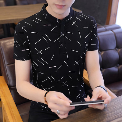 Tricou bărbătesc actual cu nasturi - trei culori