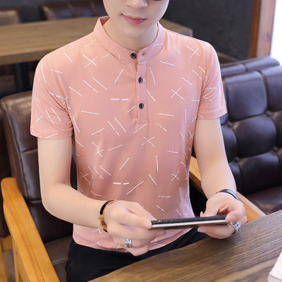 Tricou bărbătesc actual cu nasturi - trei culori