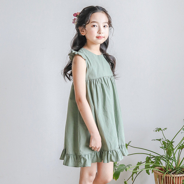 Alkalmi gyerekruha lányoknak zöld színben