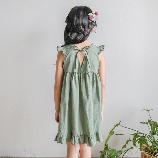 Alkalmi gyerekruha lányoknak zöld színben