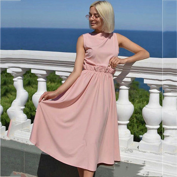 Model rochie de dama croiala verde si roz