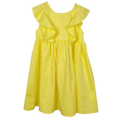 Alkalmi női ruha kék és sárga színben lányoknak