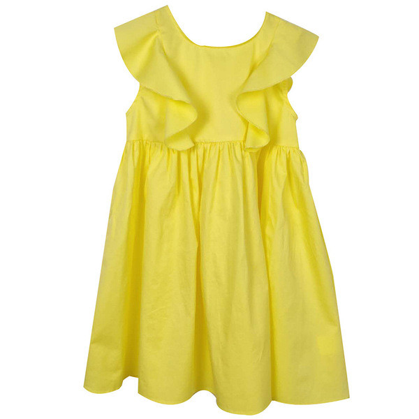 Alkalmi női ruha kék és sárga színben lányoknak