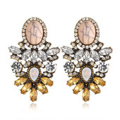 Cercei moderni de dama cu pietre colorate