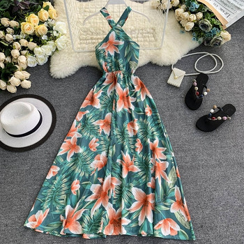 Stílusos női ruha hosszú modell elasztikus derékkal, több színben