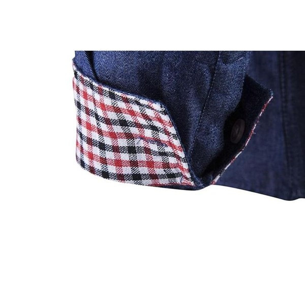 Modern férfi ing hosszú ujjal és klasszikus gallérral, két színben