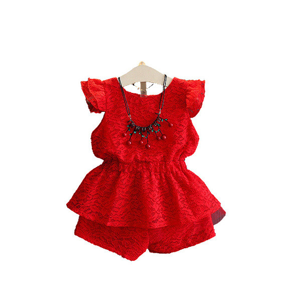 Set modern pentru copii în roșu pentru fete