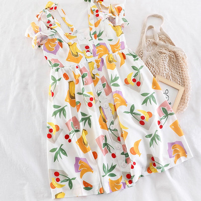 Rochie de vara dama cu aplicatie colorata - model larg