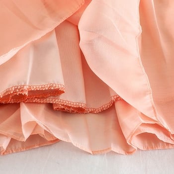 Rochie elegantă de damă cu decolteu în V în alb, negru și roz