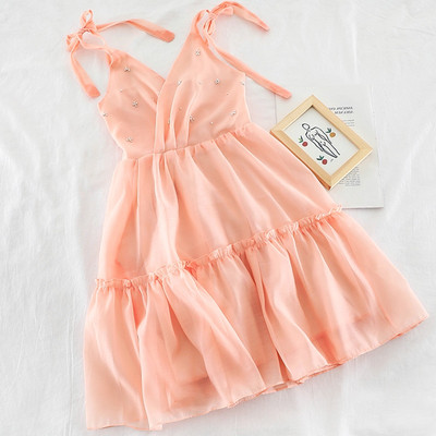 Rochie elegantă de damă cu decolteu în V în alb, negru și roz