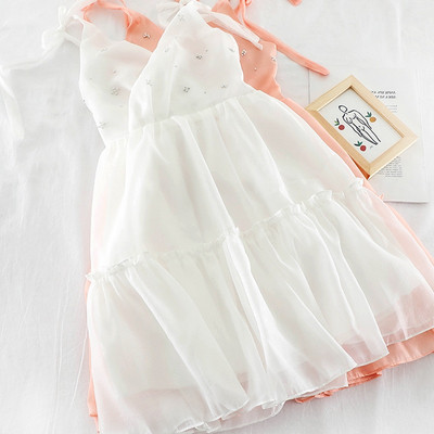 Rochie elegantă de damă cu decolteu în V în alb, negru și roz