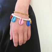 Set doua bratari cu perle si scoici colorate