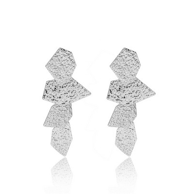 Cercei lungi eleganti de dama din aur si argint