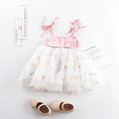 Rochie decupata pentru copii pe bretele subtiri pentru fete