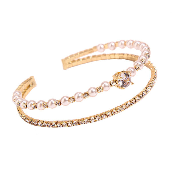 Modern karkötő két színben kövekkel és gyöngyökkel