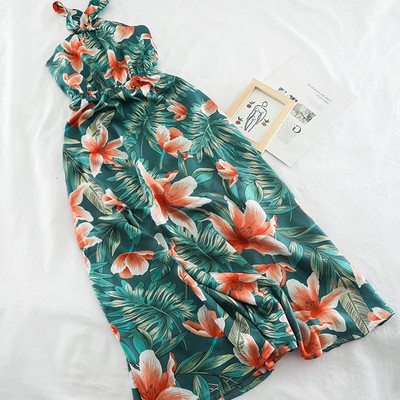 Rochie de dama moderna model lung cu model floral