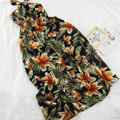 Rochie de dama moderna model lung cu model floral