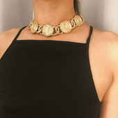 Modern női choker arany és ezüst színben