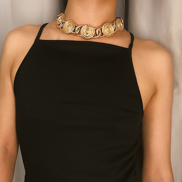 Modern női choker arany és ezüst színben