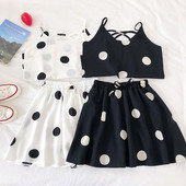 Κομψό και μοντέρνο γυναικείο σετ καλοκαιρινό - φούστα και αμάνικο