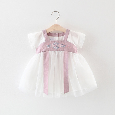 Rochie moderna pentru copii cu motive florale doua modele