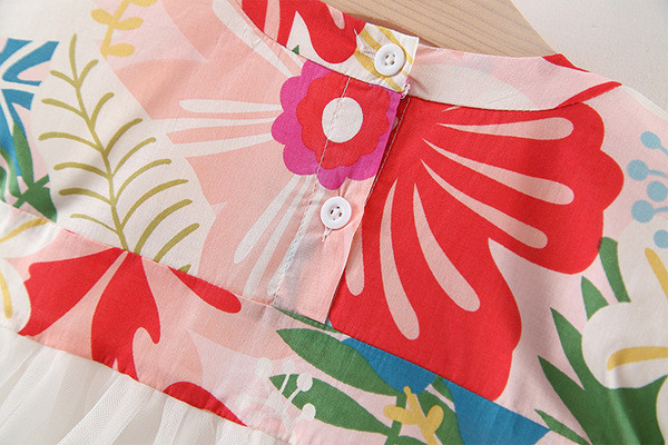 Rochie moderna pentru copii cu motive florale doua modele