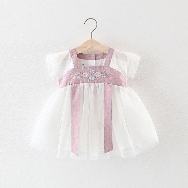 Rochie moderna pentru copii cu motive florale doua modele