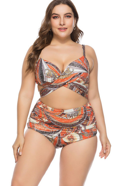 Costum de baie pentru femei în două părți în trei culori - mărimi până la 5XL